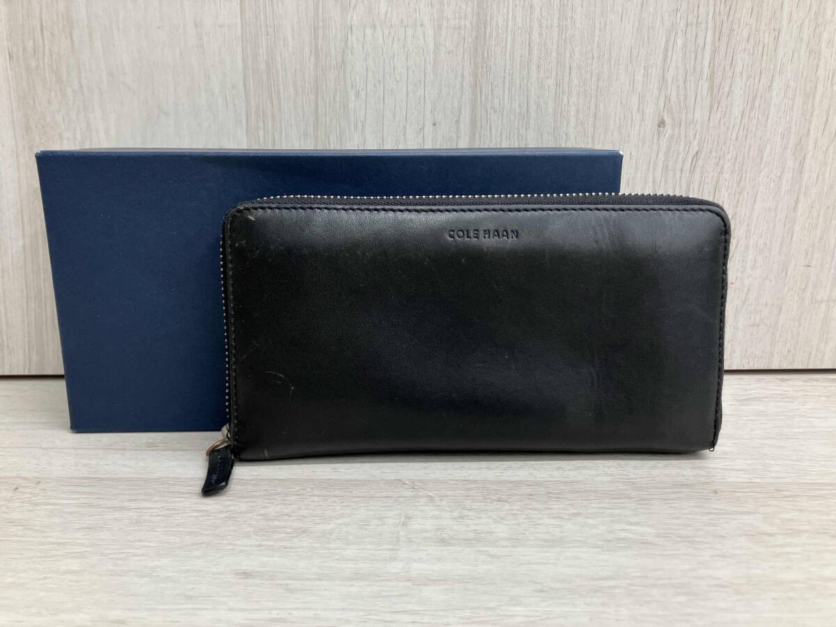COLEHAAN コールハーン 長財(cái)布 レザー 黒 ブラック メンズ 箱有