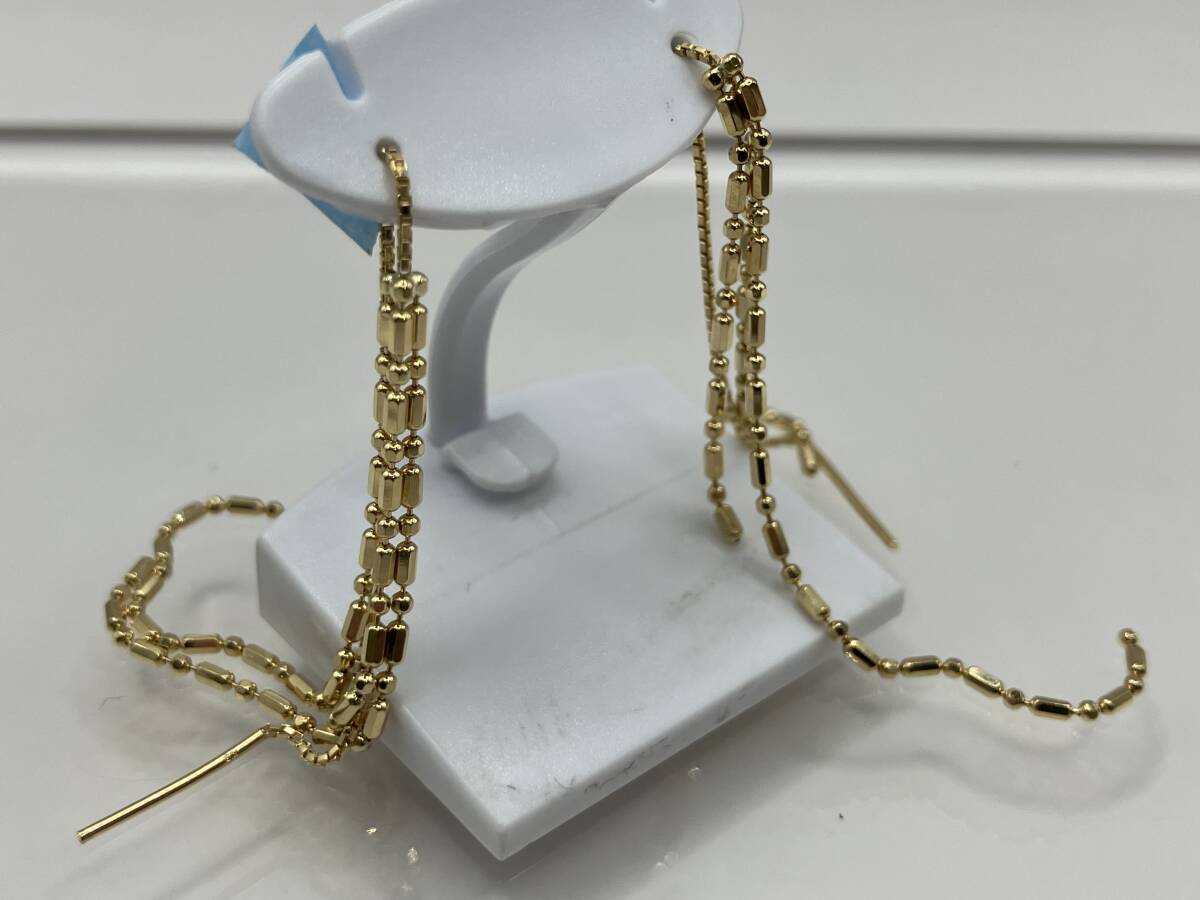  корпус только K18 18 золотой желтое золото полная масса примерно 2.0g длинные серьги 