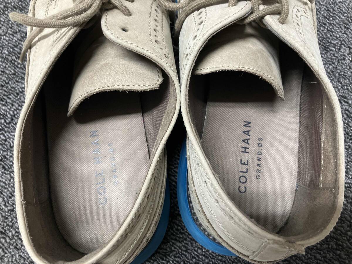 COLEHAAN コールハーン ウィングチップ サイズ10.5 ベージュ×ブルー