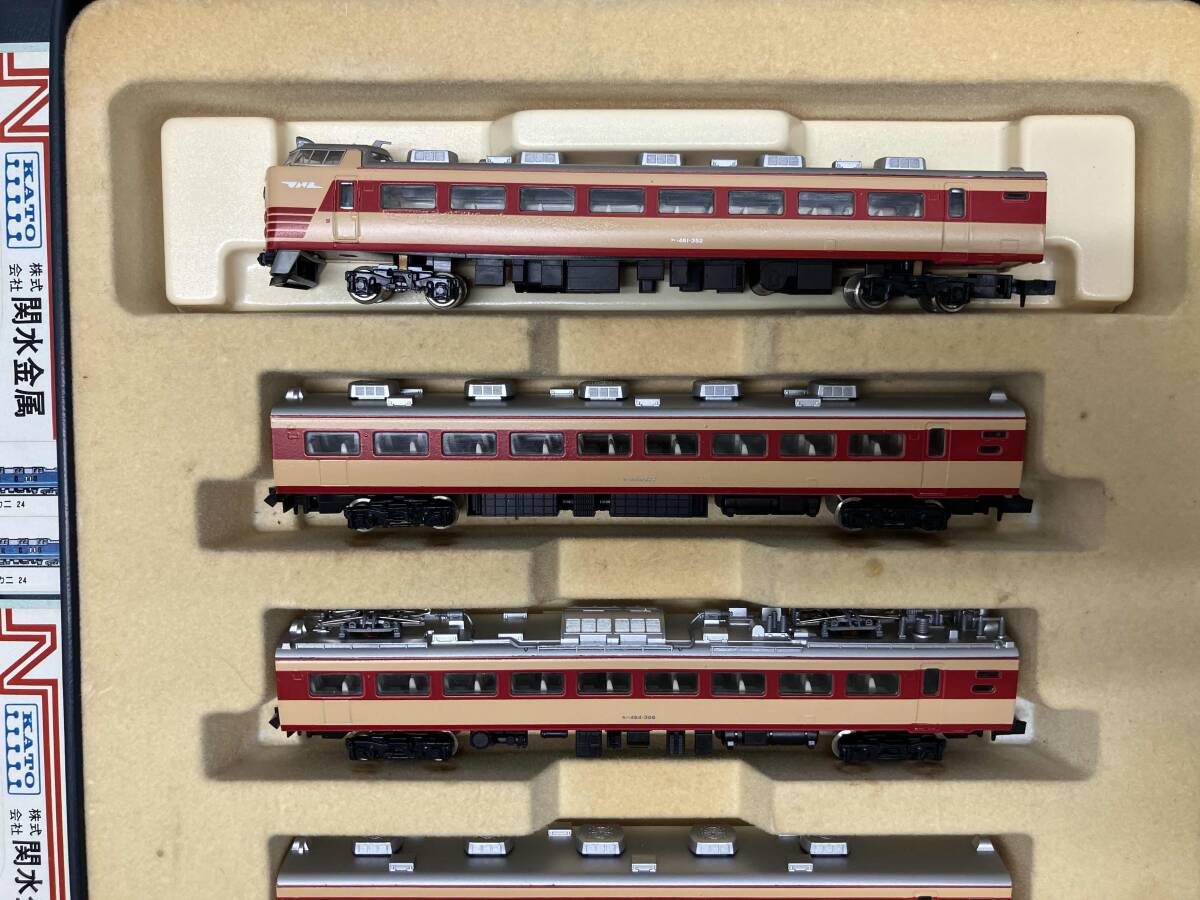 ジャンク 動(dòng)作確認(rèn)済　ライト點(diǎn)燈に難あり KATO 國鉄 485系 特急電車 クハ481 6両セット