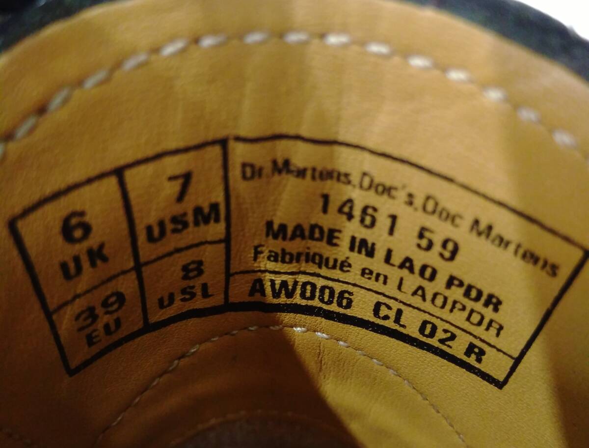 Dr.Martens ドクターマーチン AW006 CORE スムース ブラック 黒サイズ UK6 EU39 ユニセックス_画像7