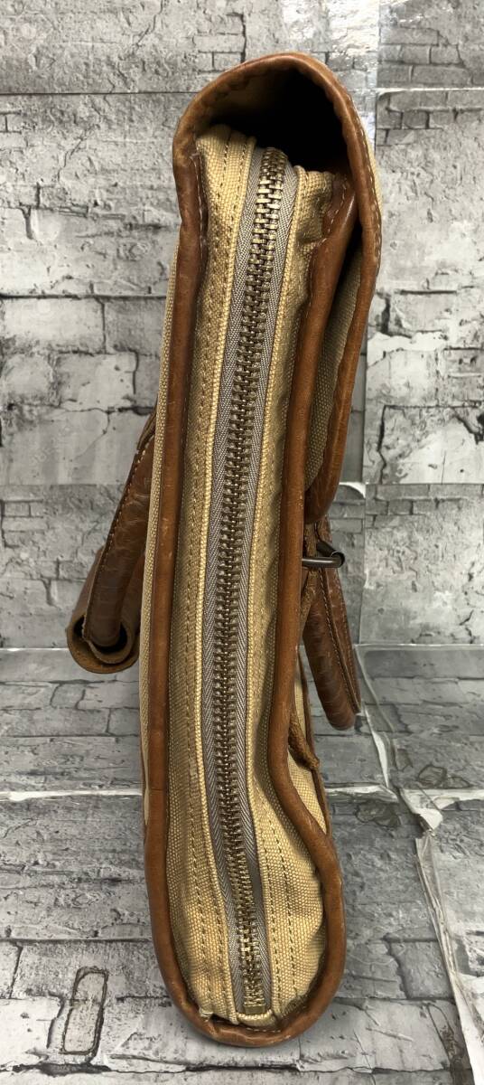 RRL RALPH LAUREN ダブルアールエルラルフローレン トートバッグ レザー キャンバス THE DOUBLE RL SUPPLY CO. ブラウン