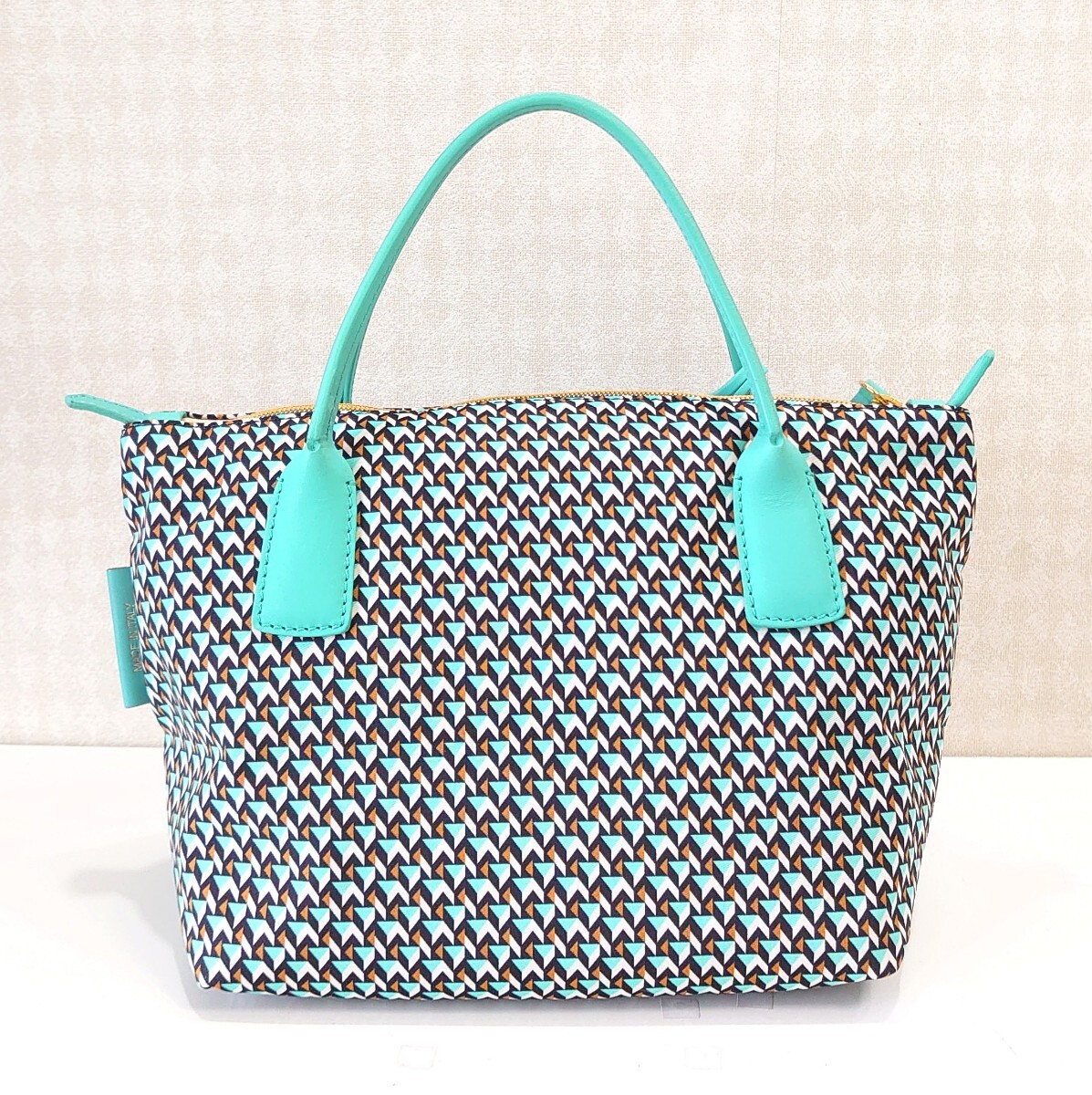  не использовался Roberta pieliROBERTA PIERI женский 2way Mini большая сумка aqua blue acqua tatami Mini da полный ITALY Италия производства 