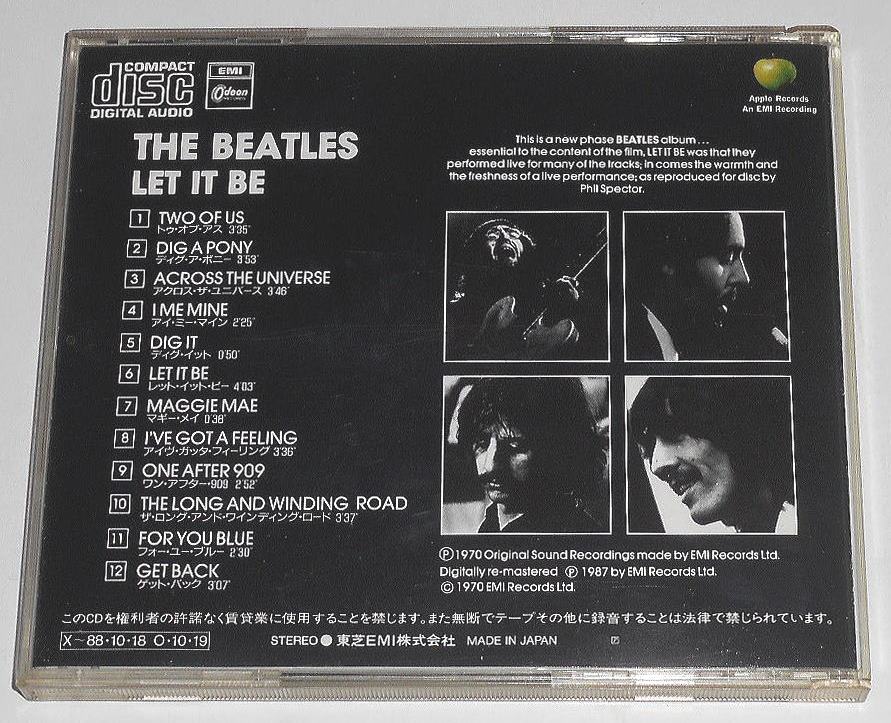 東芝EMI◎舊規(guī)格盤◆解説/歌詞/対訳付『Let It Be：The Beatles』ザ?ビートルズ★ゲット?バック?セッションをフィル?スペクターが編集