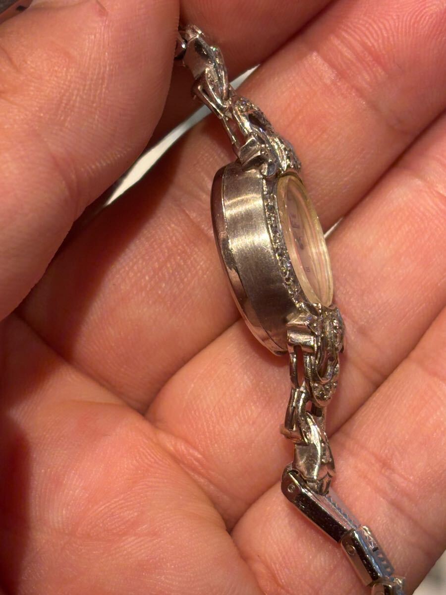 Waltham ウォルサム レディース 14K無垢ダイヤモンド 腕時計 ヴィンテージ品です。稼働品 激安です!_画像6
