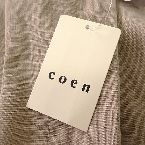新品 UNITED ARROWS コーエン ストレッチ 2タック イージースラックス L ベージュ 【P21472】 coen 春夏 メンズ パンツ テーパード