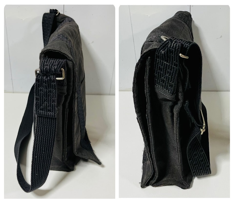 ★HERMES★　エルメス　エールライン　バサスMM　ショルダーバッグ　メッセンジャーバッグ　グレー　中古