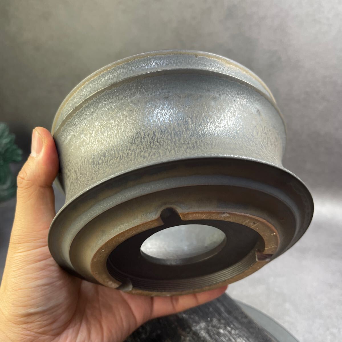 ご971 HAND Made 5.5號(hào)　植木鉢 陶器検（アガベ パキプス 姫巌竜 帝釈天 黒火焔 factory SRL カタチ制作所 グラキリス 塊根植物 亀甲竜