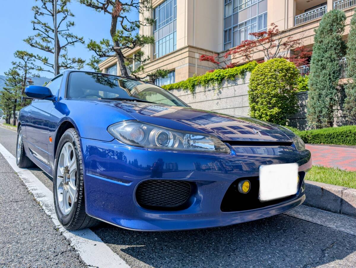 【名車】S15 平成14年 シルビア スペックR Vパッケージ★6速MT★柿本改マフラー★エンドレスブレーキキャリパー★DOHC16バルブICターボ