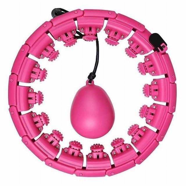 落ちないフラフープ　フィットネスフープ 　エクササイズ サイズ調整 24ノット