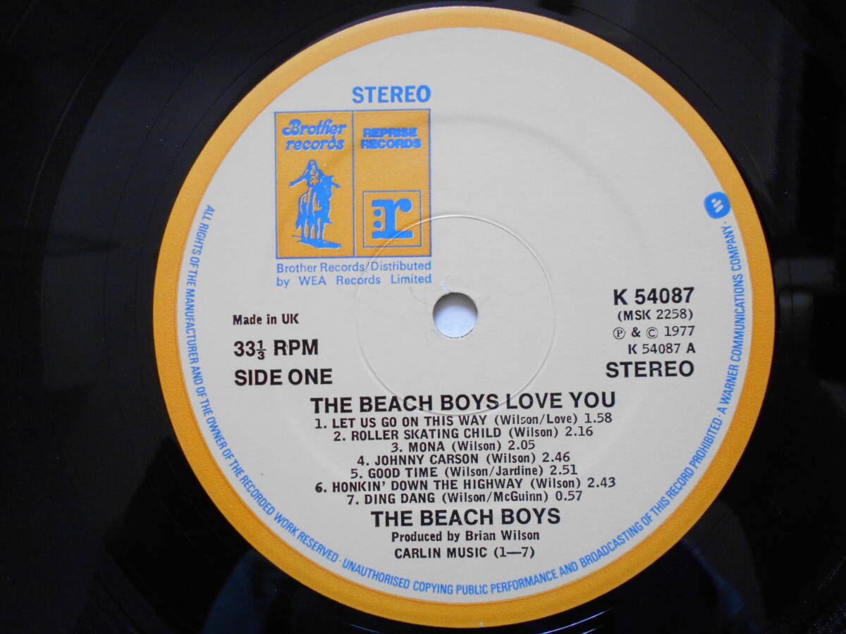 LP UK ORIG BEACH BOYS/LOVE YOU☆K54087 マト両面1 ★Brian Wilson 追悼