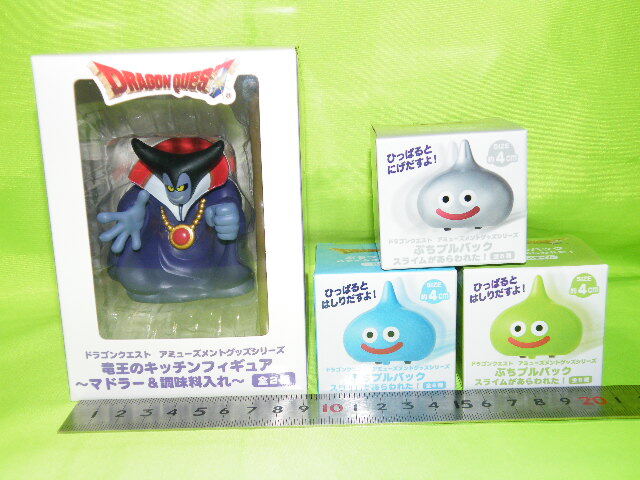 x品名x ドラゴンクエスト 未開封な感じ品!マドラー 調味料入れ+ぷちプルバック スライム各種=フィギュアまとめ売りセットで♪ドラクエ_画像1