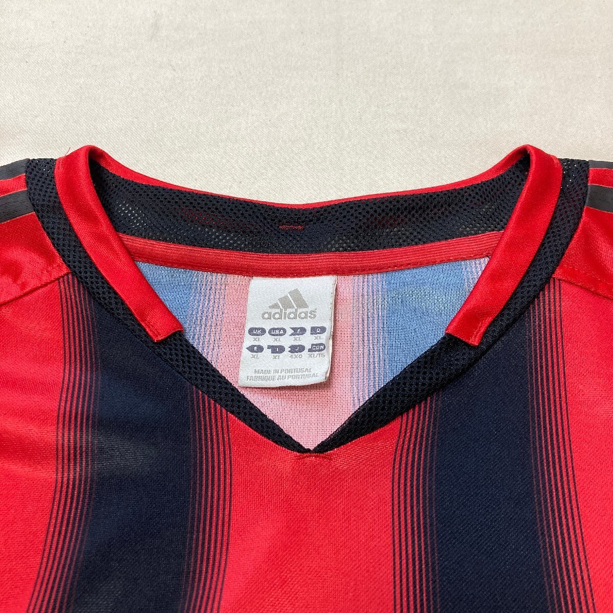 adidas　アディダス　サッカー　ACM 1899　ACミラン　DEL PIERO　デルピエーロ　7　ユニフォーム　レッド/ブラック　4XO　ビッグシルエット