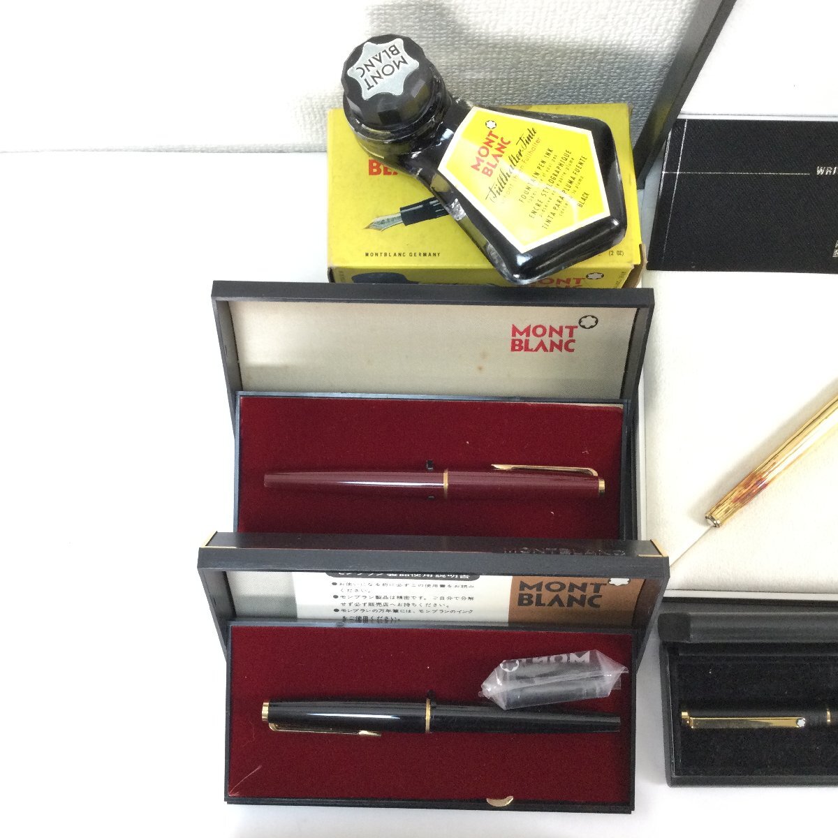 1306 【1～ジャンク】MONTBLANC モンブラン 筆記用具 文房具 まとめ 23點 ボールペン 萬年筆 インク 750 585 刻印 18 14K など