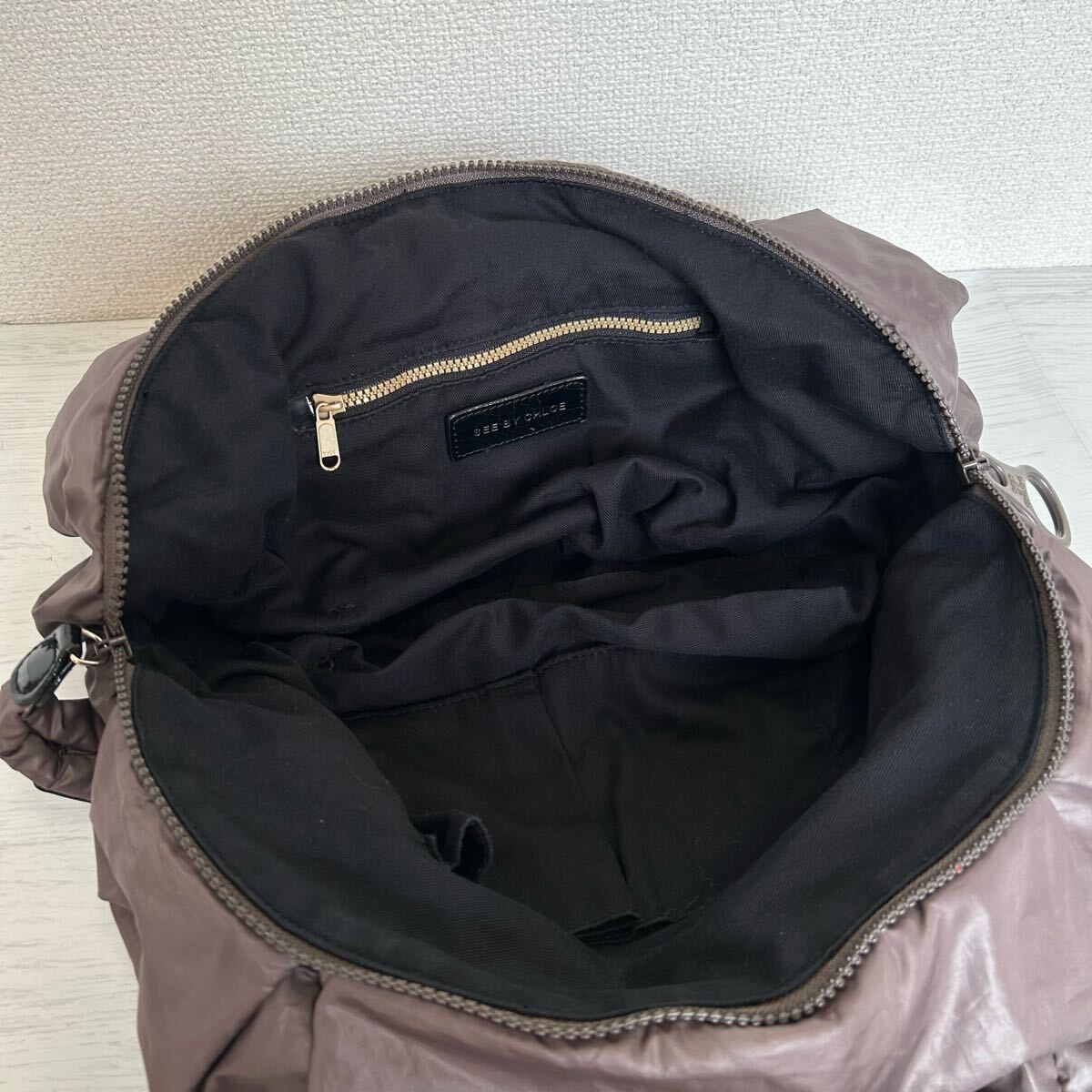 SEE BY CHLOE レディース トートバッグ マザーズバッグ ハンドバッグ ジョイライダー ナイロン 中綿 モコモコ 軽量 グレー ブランド 