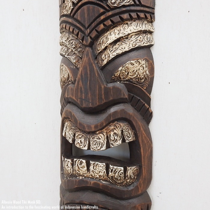  античный .tiki поверхность 50 Htiki маска дерево резьба по дереву маска орнамент интерьер Гаваи смешанные товары поли nesia защита бог 