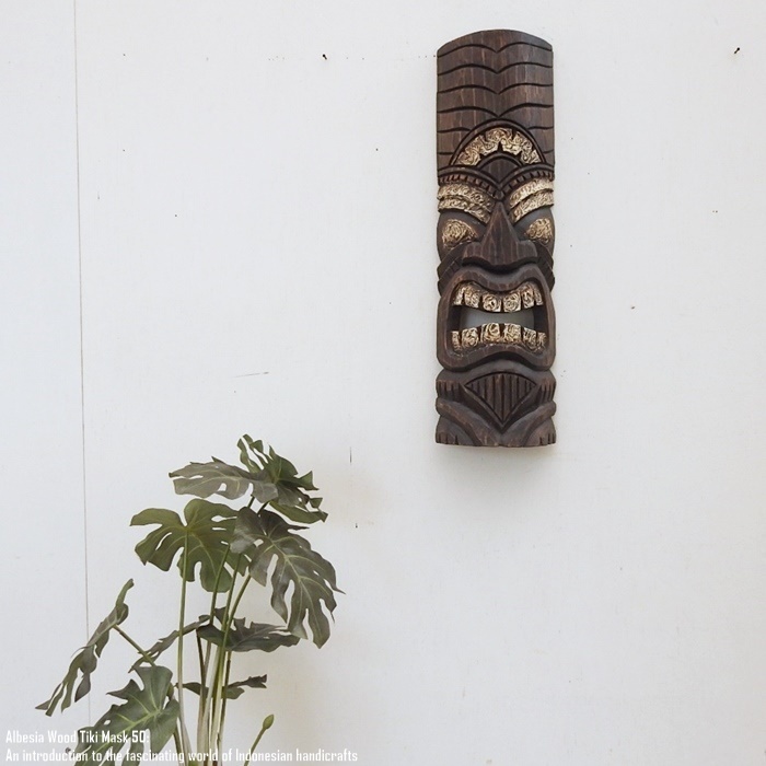  античный .tiki поверхность 50 Htiki маска дерево резьба по дереву маска орнамент интерьер Гаваи смешанные товары поли nesia защита бог 