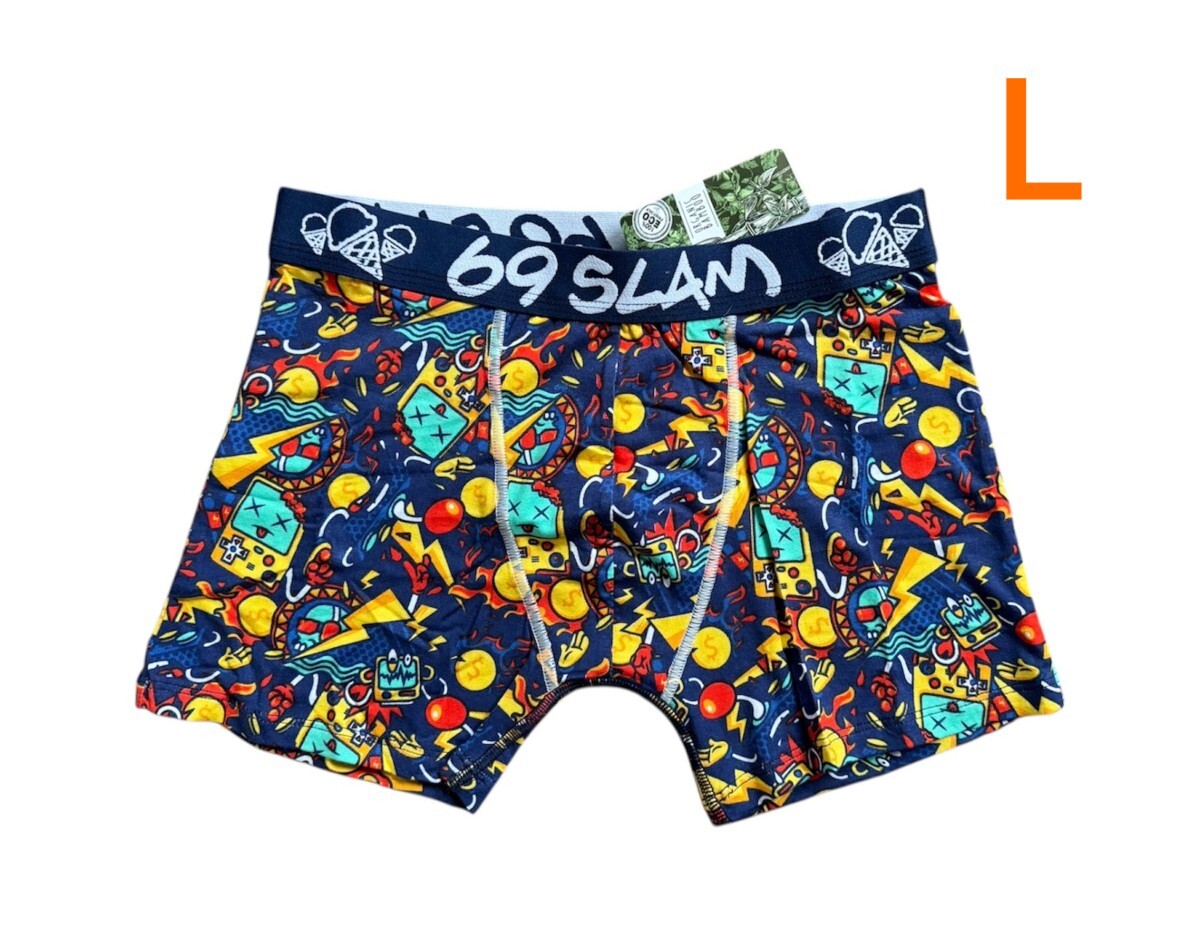 69slam ロックスラム ボクサーパンツ Lサイズ オーガニック コットン バンブー素材　レギュラー丈_画像1