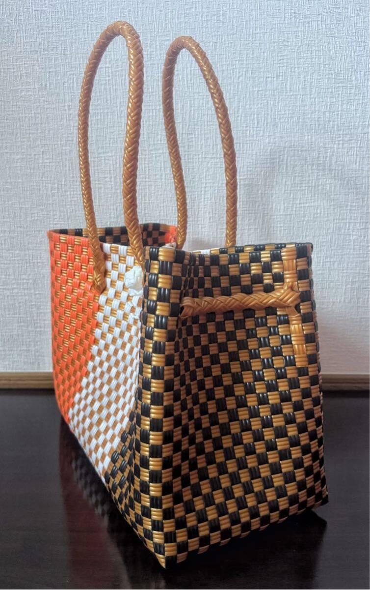 プラカゴ メルカド トートバッグ かごバッグ ハンドメイド 軽量 Lサイズ パサール マルシェ マザーズ