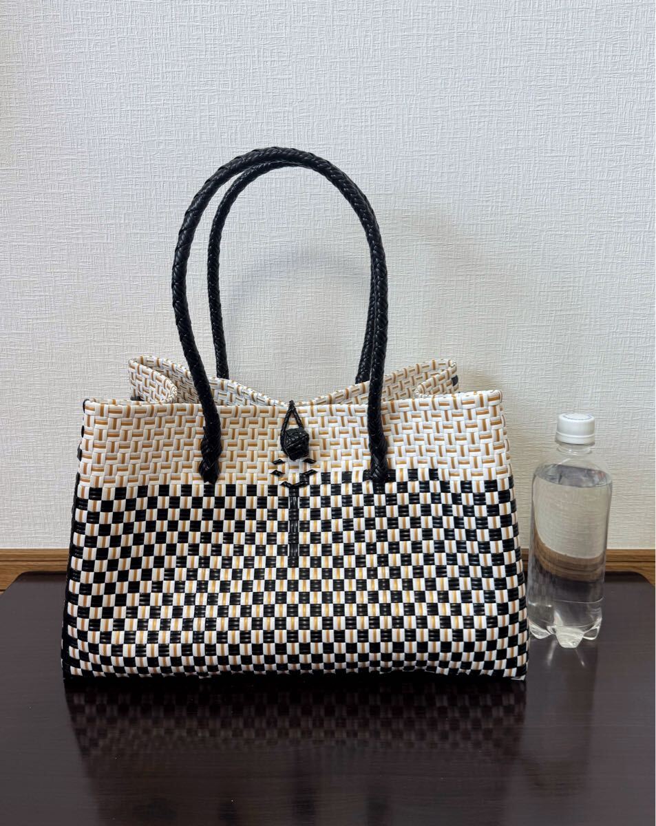 プラカゴ　メルカド　大容量　トートバッグ　ハンドメイド　パサールバッグ かごバッグ　XLサイズ