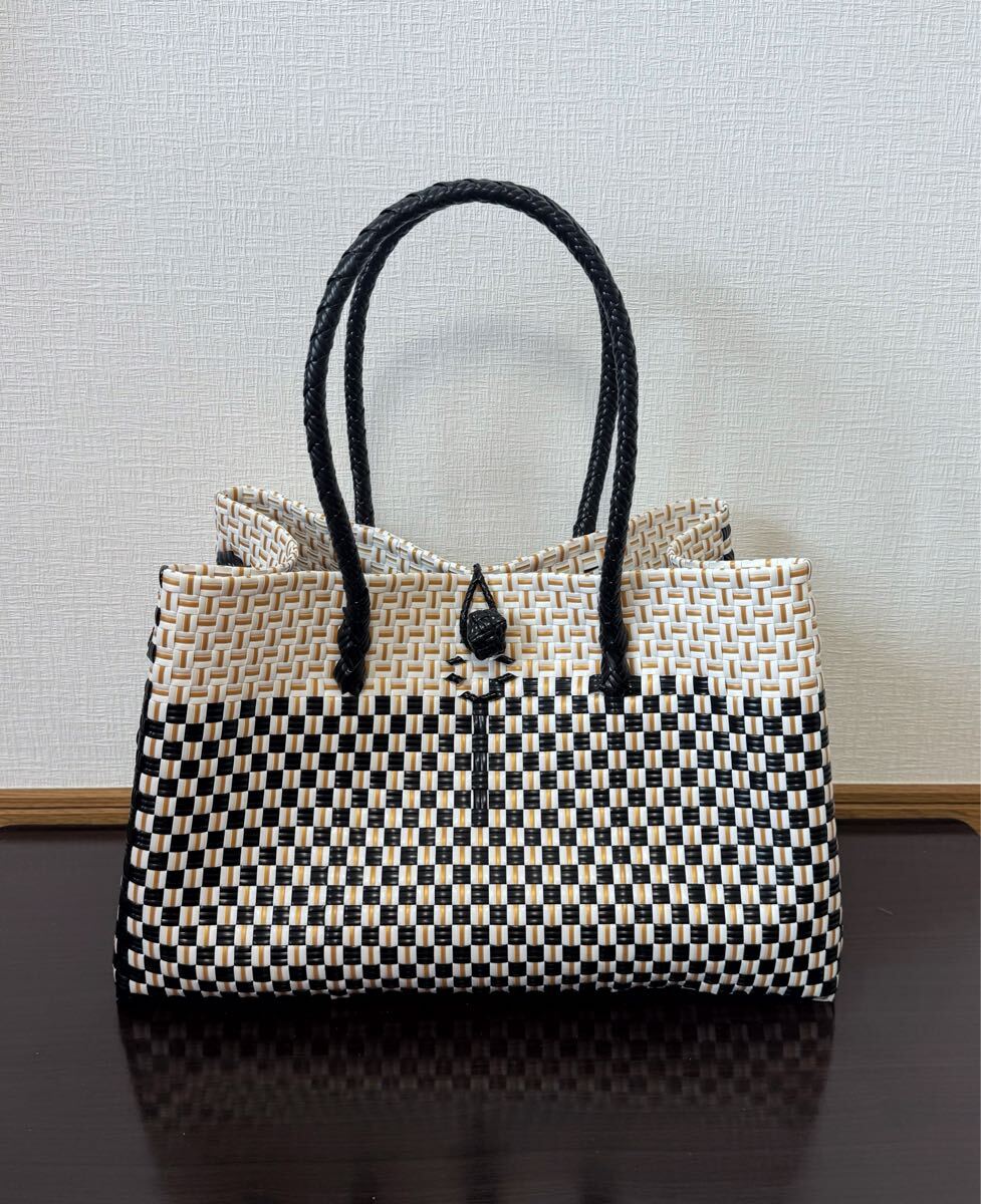 プラカゴ　メルカド　大容量　トートバッグ　ハンドメイド　パサールバッグ かごバッグ　XLサイズ