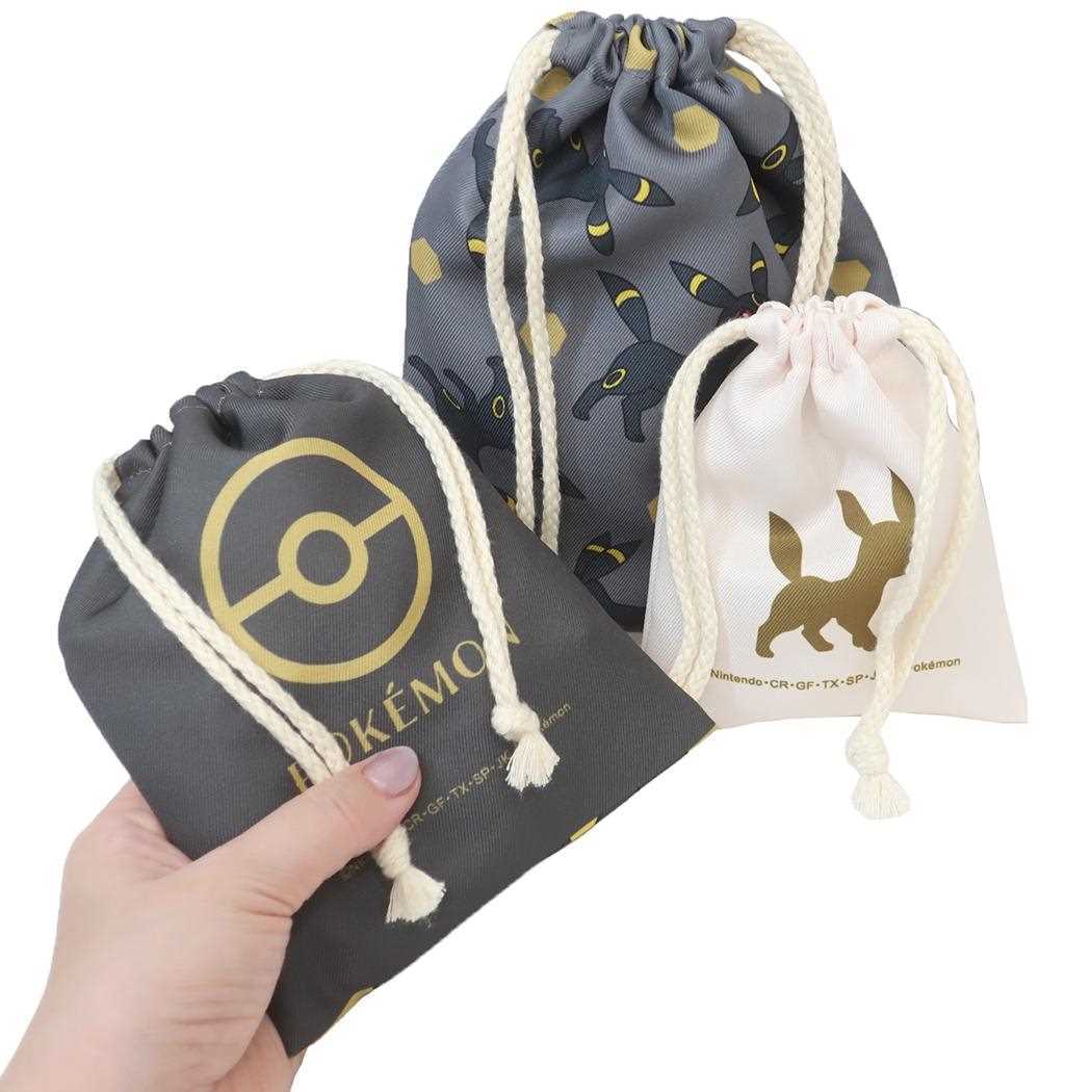  Pocket Monster сумка 3P мешочек кошелек сумка 3 шт. комплект Blacky Pokemon Мали mo craft бардачок герой g