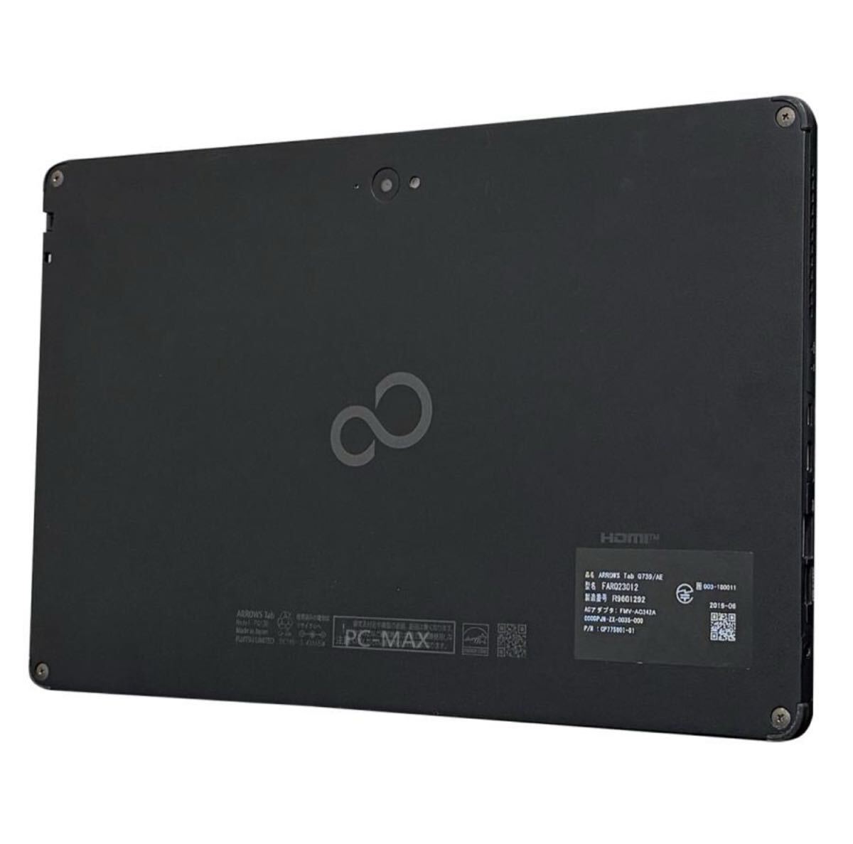 富士通 FMV Arrows Tab Q739 第8世代 Core i3 メモリ4GB SSD 128GB Office付き Webカメラ タッチパネル Windows11 タブレットPC タブレット