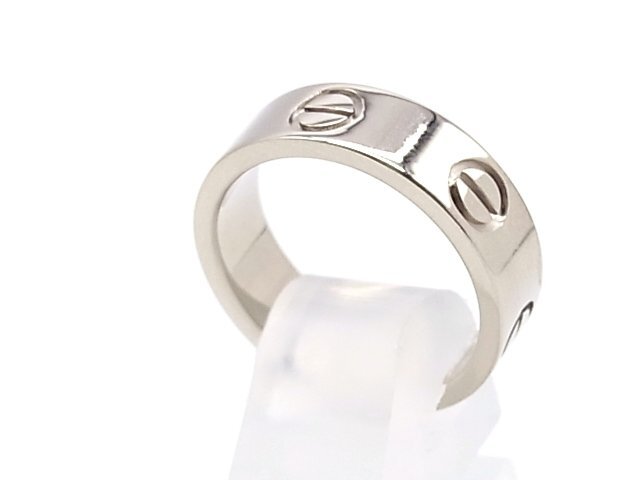 g20768　Cartier　カルティエ　750(WG)　ラブリング　USED　美品　6.4g　#49