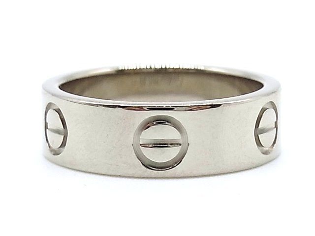 g20768　Cartier　カルティエ　750(WG)　ラブリング　USED　美品　6.4g　#49