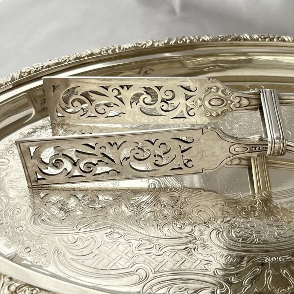 ELKINGTON & CO】 アスパラガストング【シルバープレート