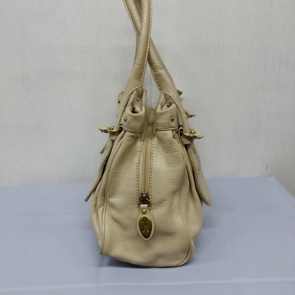 F75 COLE HAAN コールハーン ハンド バッグ 小ぶり キレイ目 レザー 革 レディース ホワイト系 オールシーズン BAG ハンドル サイズ調(diào)整可