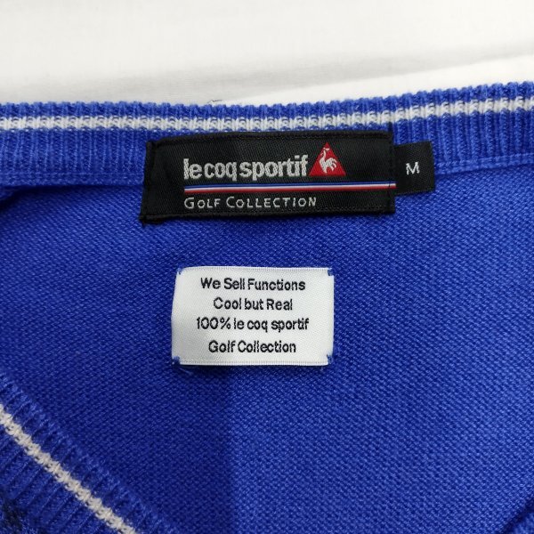 F168 Le Coq Sportif Golf Collection Le Coq s Porte .f Golf коллекция вязаный лучший спорт тысяч птица .. мужской оттенок голубого M