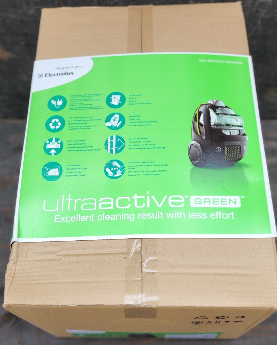  электро Lux Electrolux Cyclone пылесос UltraActive Green Ultra активный зеленый ZUAG3800 не использовался нераспечатанный хранение товар PRI-1