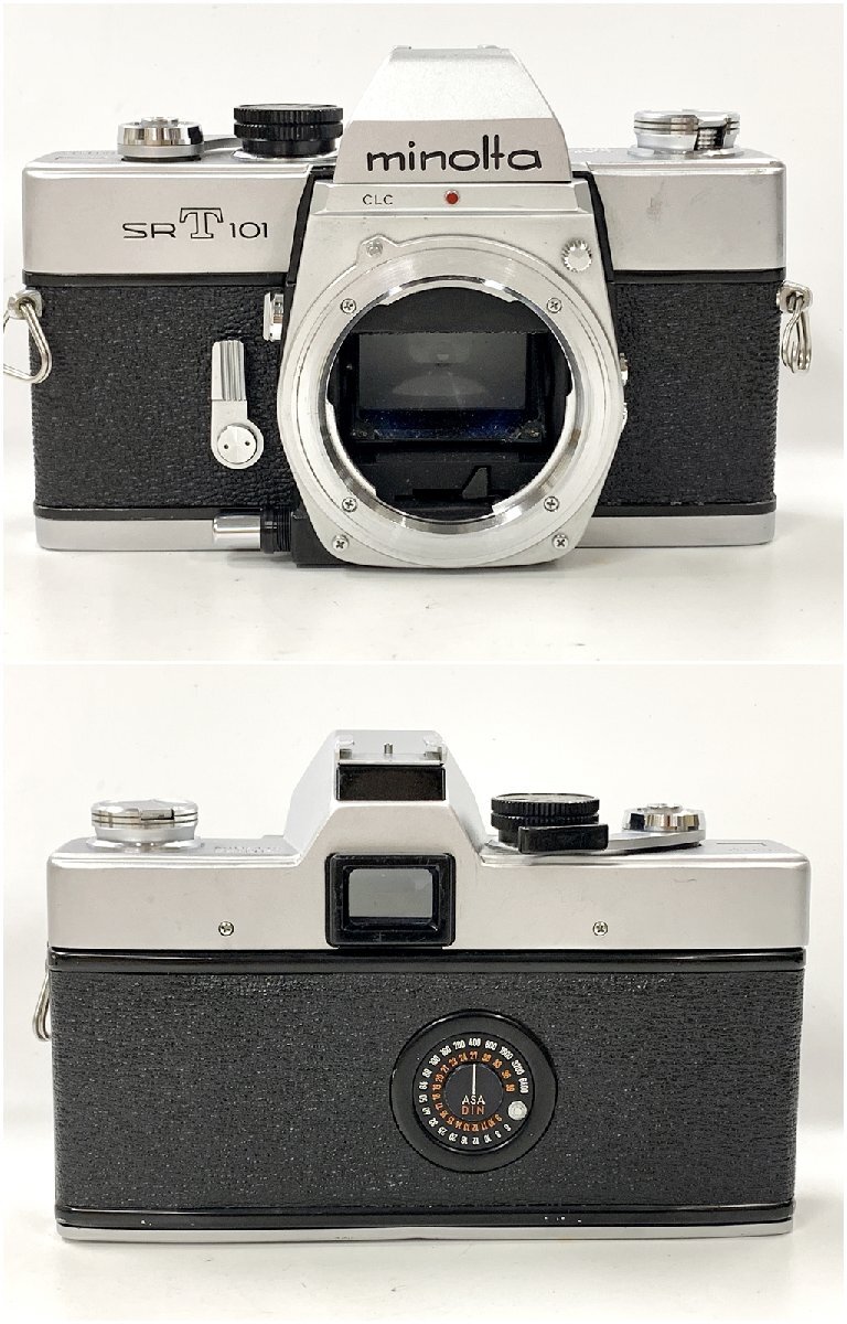 シャッターOK minolta ミノルタ SRT101 MC ROKKOR-PF 1:1.4/58 MD TELE ROKKOR 100/1:2.5 QD 1:3.5/135 一眼レフ フィルムカメラ 3499T12-5