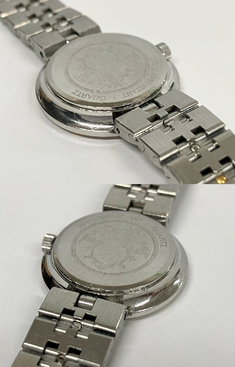 HERMES エルメス オリンピア HORLOGER 02 03 クォーツ ２針 純正ベルト レディース 腕時計 コンビカラー 4098H5-15