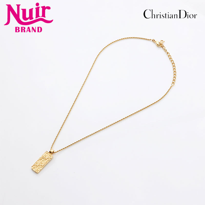 クリスチャンディオール Christian Dior ネックレス ロゴ ゴールド
