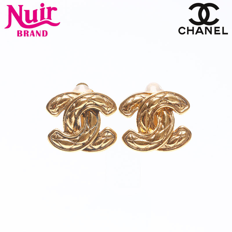 シャネル CHANEL イヤリング ココマーク マトラッセ ゴールド