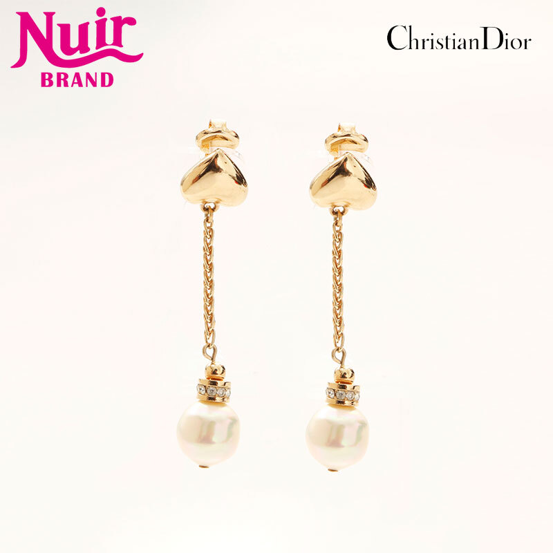 クリスチャンディオール Christian Dior イヤリング パール スイング ゴールド