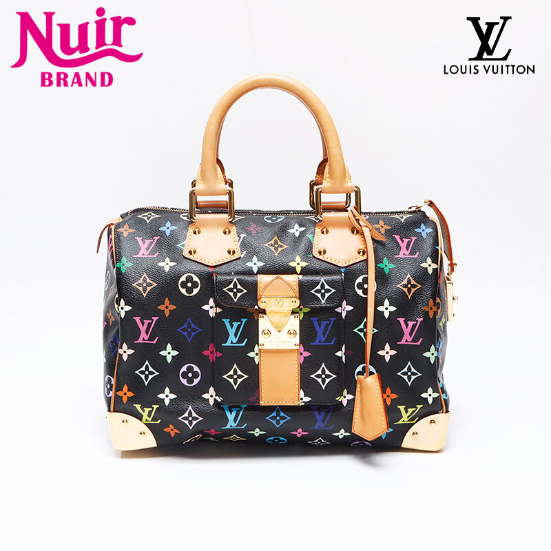 ルイ?ヴィトン LOUIS VUITTON ボストンバッグ 2007年制 マルチカラー M92642 村上隆 スピーディ30 ブラック
