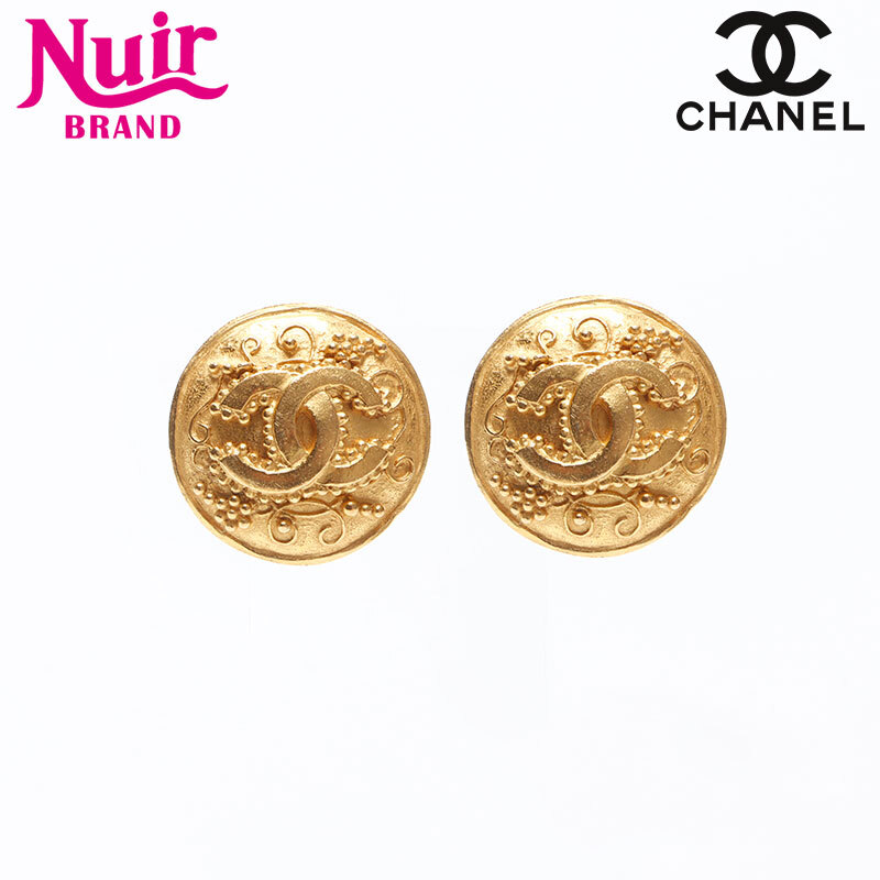 シャネル CHANEL イヤリング 1996年 96A ココマーク ラウンド ゴールド