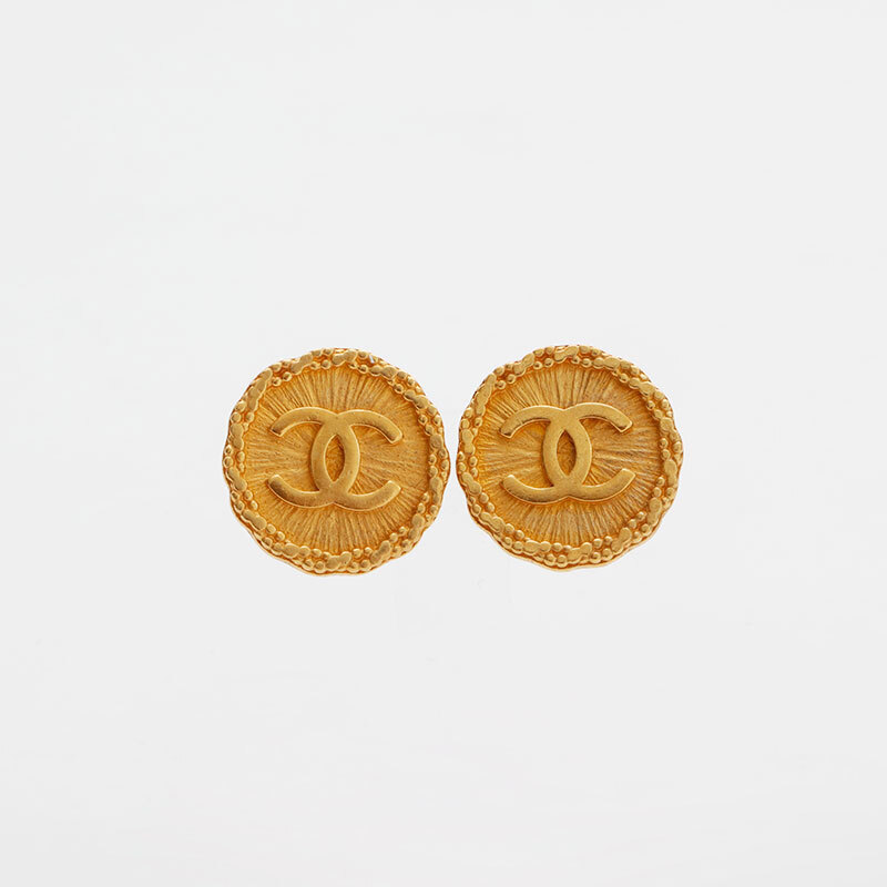 シャネル CHANEL イヤリング 1994年ラウンドココマーク ゴールド