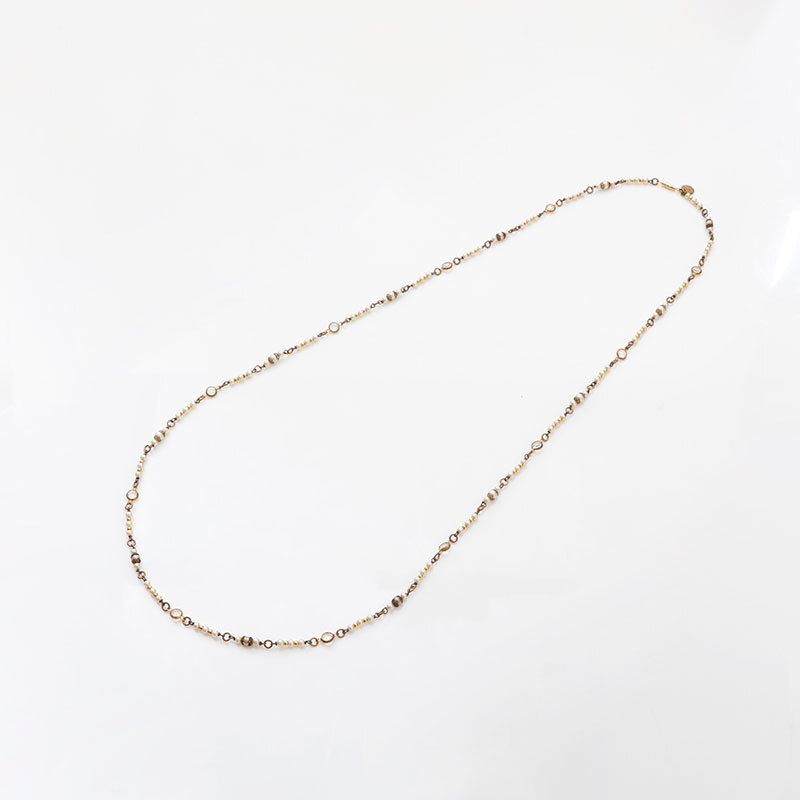 Chanel CHANEL колье 1970s жемчуг стразы Gold