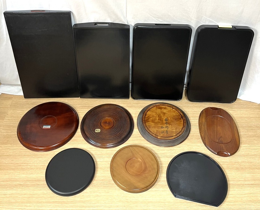 高級手造り 木製漆器 角盆 お盆 新品