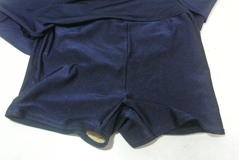 SMZ86　良品?スカートワンピースタイプ水著?水泳授業(yè)にも?150サイズ濃紺