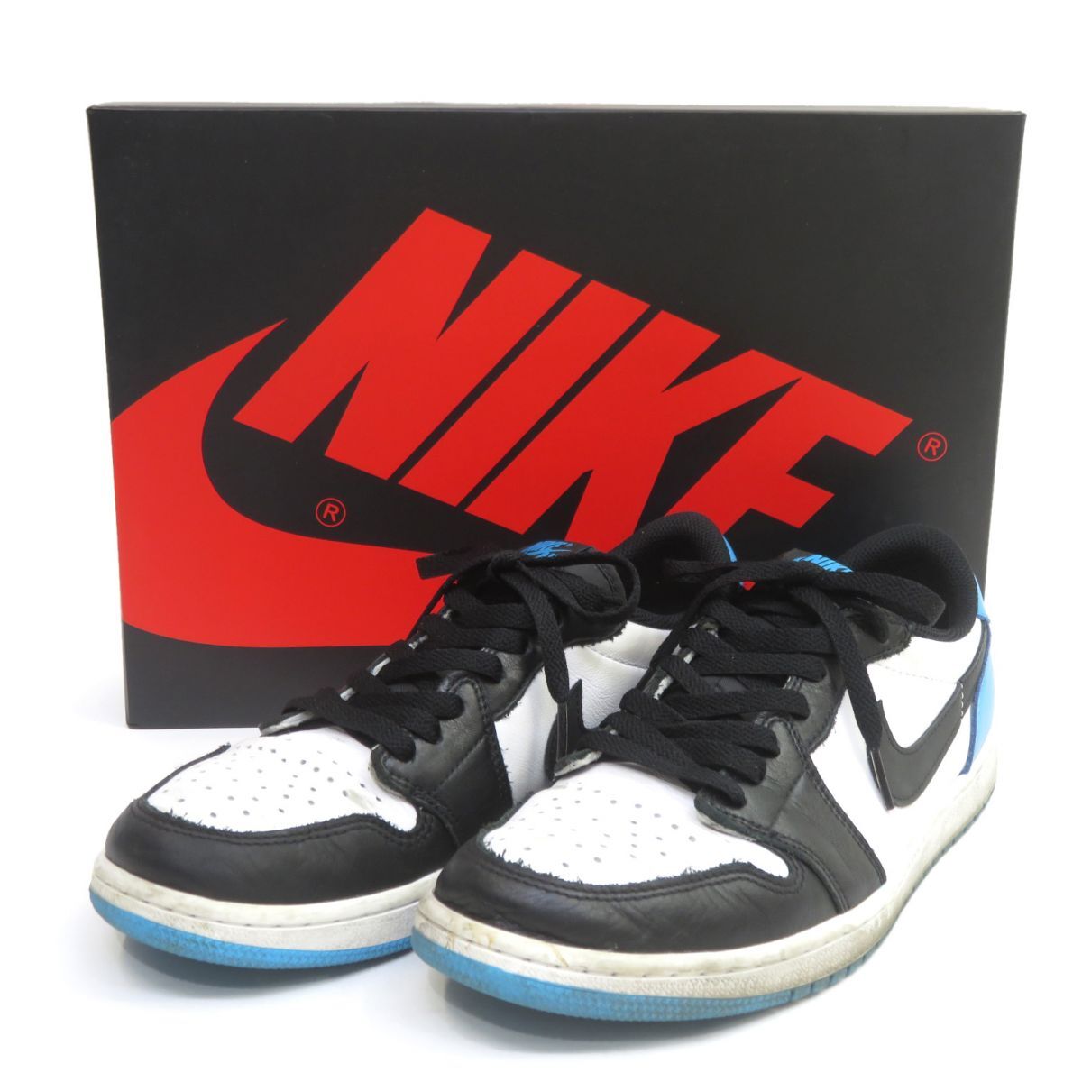 AIR JORDAN 1 LOW OG "BLACK AND DARK POWDER BLUE UNC" CZ0790-104 (ホワイト/ブラック/ダークパウダーブルー)