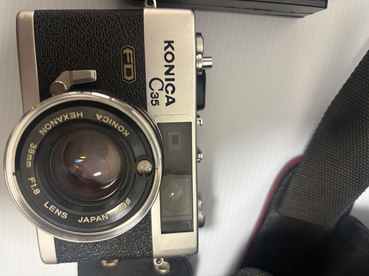 簡易動作確認済 外観美品 KONICA C35 FD HEXANON 38mm f1.8 Φ49 簡易動作確認済 外観美品 KONICA C35 FD HEXANON 38mm f1.8 Φ49