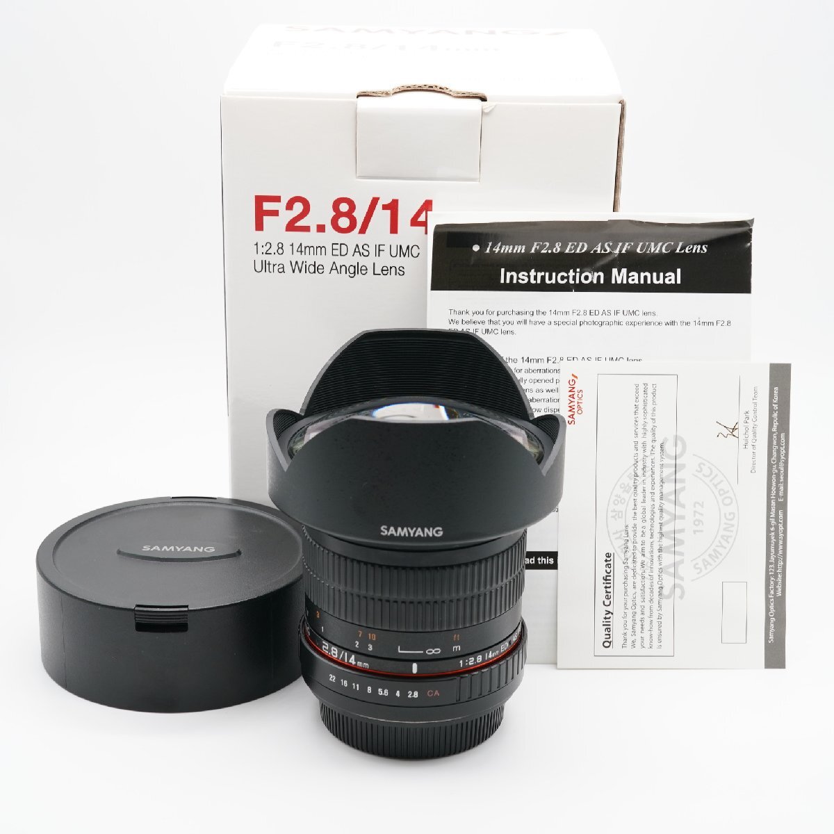 超極上 サムヤン SAMYANG 14mm F2.8 ED AS IF UMC キヤノンEF あると嬉しい元箱・取説(英字)付! その他