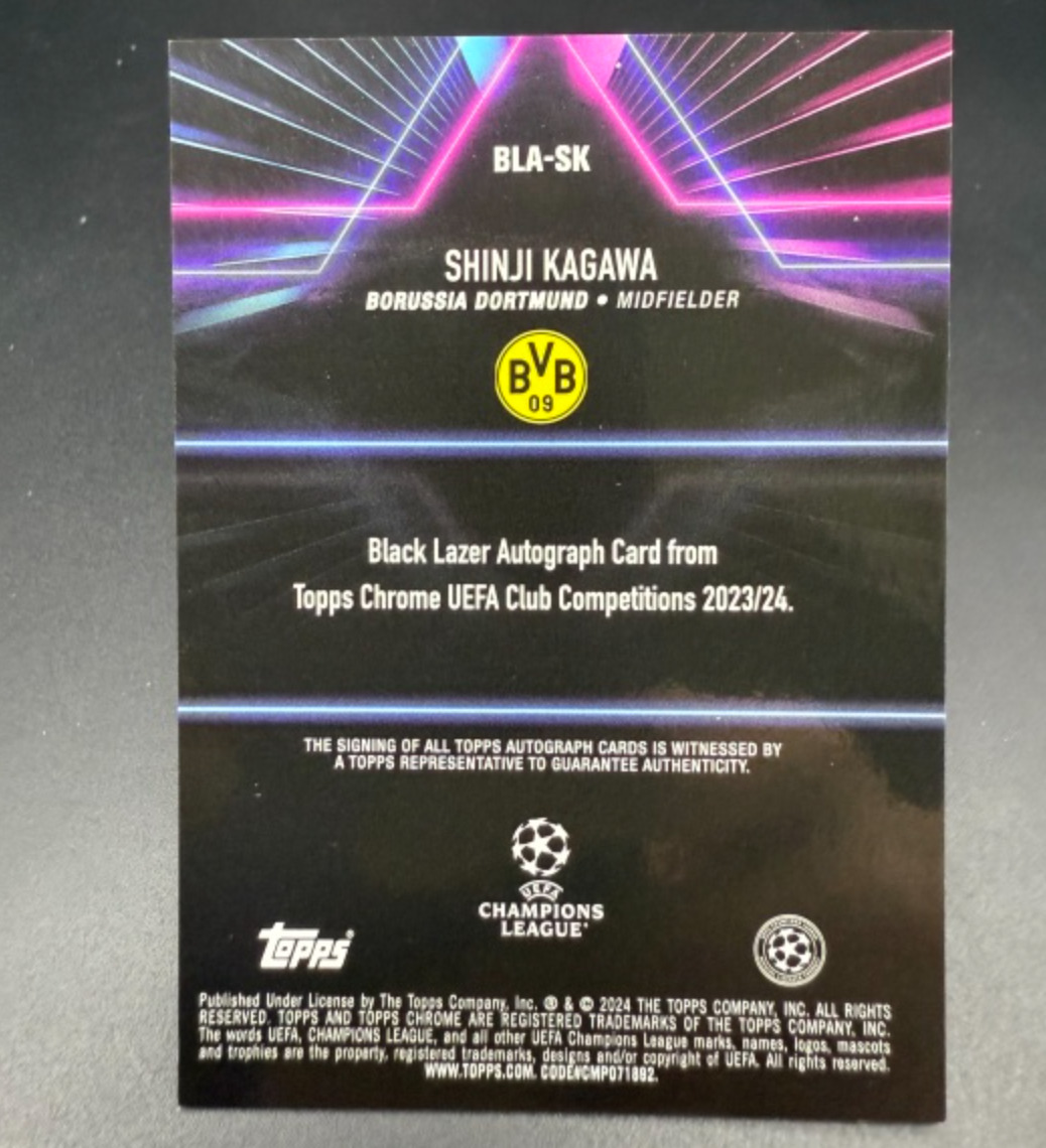  Kagawa Синдзи Topps Chrome UEFA Bundesliga /199 Auto автограф Shinji Kagawa автограф Dortmund 2024-2025