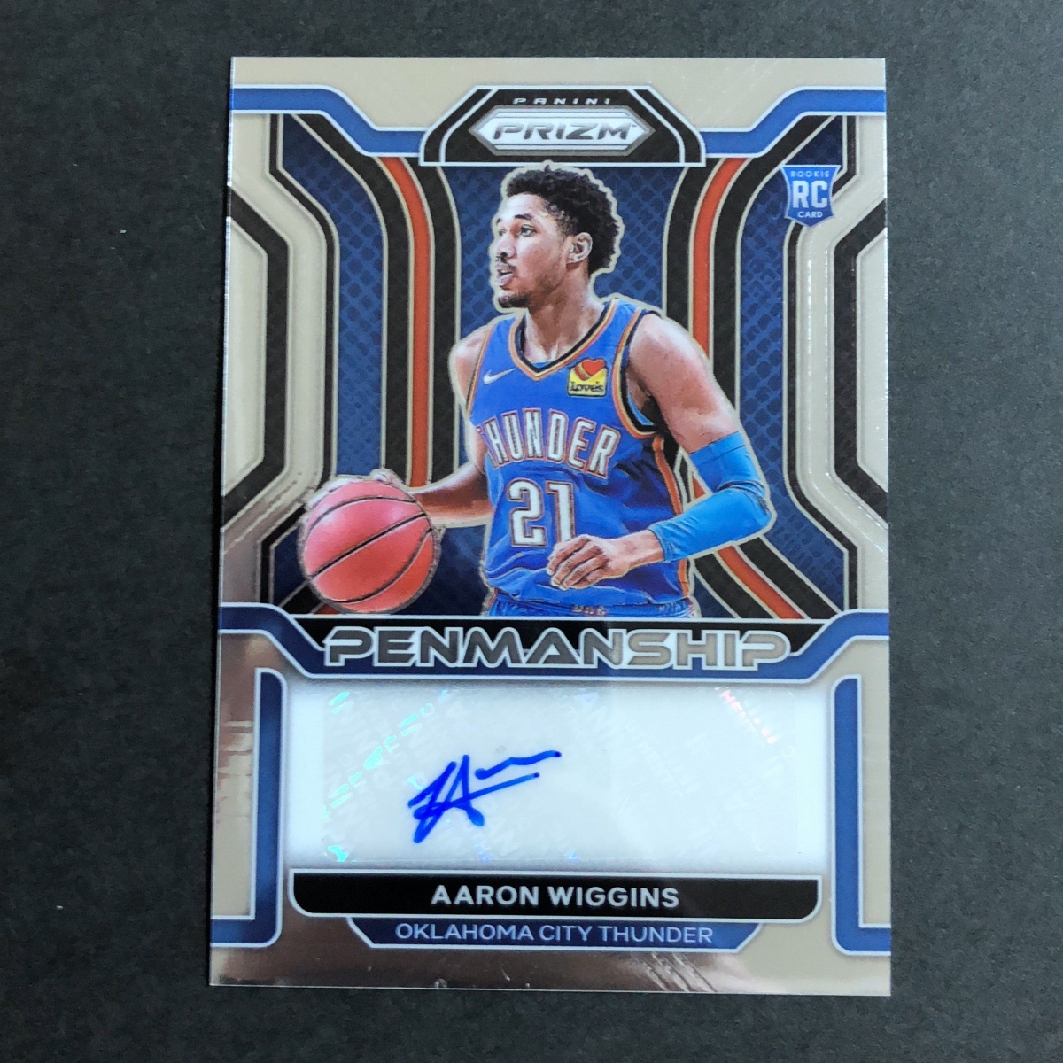 Aaron Wiggins アーロン?ウィギンズ Panini Prizm 2021-2022 Rookie RC Autograph Auto サイン 直筆 サンダー Thunder