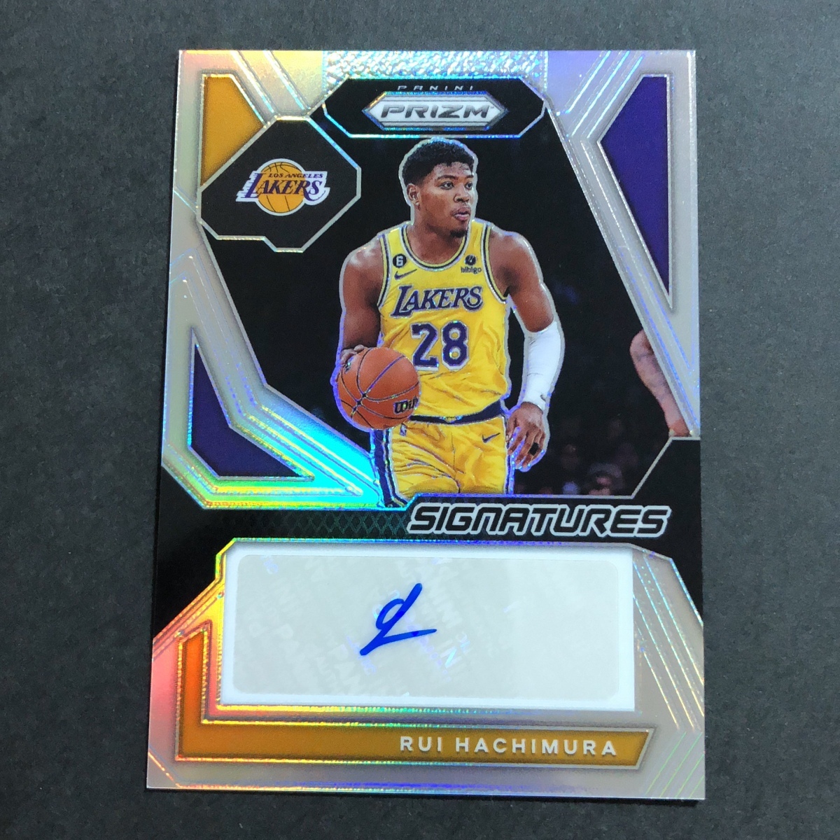 八村塁 Hachimura Rui Panini Prizm Silver 2023-2024 Autograph Auto サイン 直筆 レイカーズ Lakers